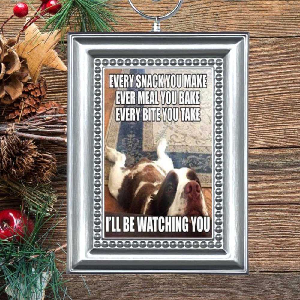 Puppy Dog Funny Christmas Tree Ornament